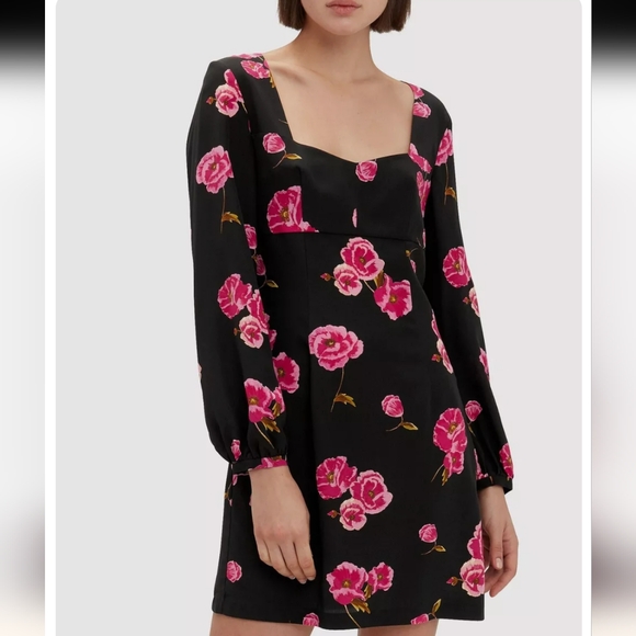 INTERMIX Dresses & Skirts - Intermix Silk Floral Mini Dress Size 0